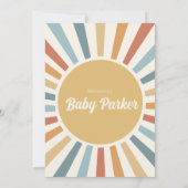 Sunshine Baby shower Invitation Rétro Vintage (Dos)