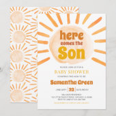 Sunshine Baby shower Kaart (Voorkant / Achterkant)