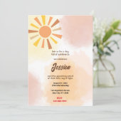 Sunshine Baby shower Kaart (Staand voorkant)