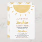 Sunshine Baby shower Kaart (Voorkant / Achterkant)