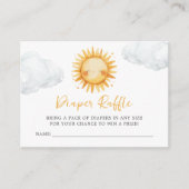 Sunshine Baby shower Luier Raffle Behuizing Kaart (Voorkant)