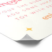 Sunshine Baby shower Momosa Bar Sign Poster (Hoek)