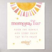 Sunshine Baby shower Momosa Bar Sign Poster (Voorkant)
