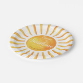 Sunshine Baby shower Papieren Bordje (Gekanteld)
