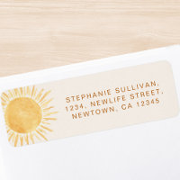Sunshine Baby shower Return Address