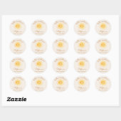 Sunshine Baby shower Ronde Sticker (Vel)