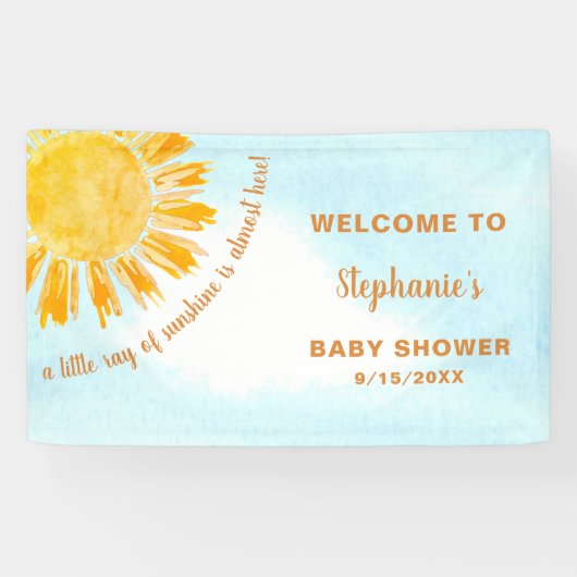 Sunshine Baby shower Spandoek (Horizontaal)
