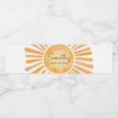 Sunshine Baby shower Waterfles Etiket (Enkel label)