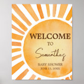 Sunshine Baby shower Welkom Poster (Voorkant)