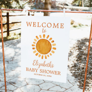 Sunshine Baby shower Welkom Poster