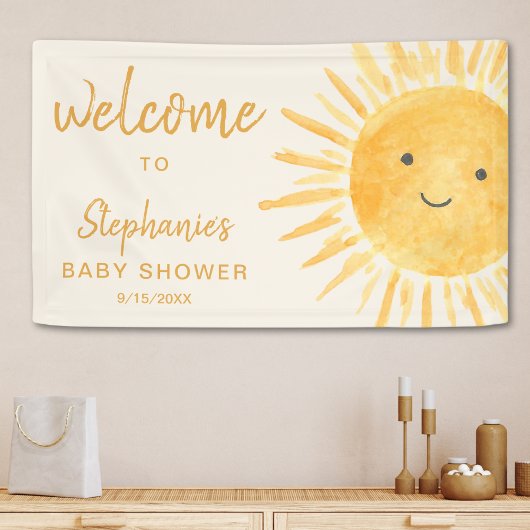 Sunshine Baby shower Welkom Spandoek