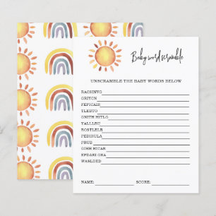 Sunshine Baby Word Scramble BABY SHOWER