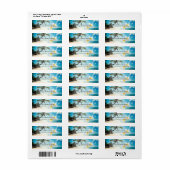 Sunshine Beach Palm Trees Plumeria Bruiloft Etiket (Full Sheet)