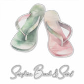 Sunshine Beach Teenslippers Sticker (Voorkant)