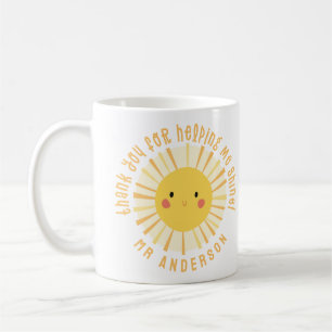 Sunshine bedankt leraar moderne elegant koffiemok