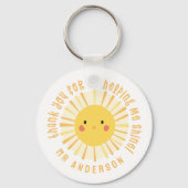 Sunshine bedankt leraar moderne elegant sleutelhanger (Voorkant)