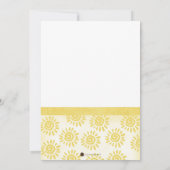Sunshine Birthday Invitation Kaart (Achterkant)