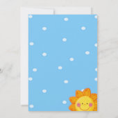 Sunshine Birthday Invitation Kaart (Achterkant)