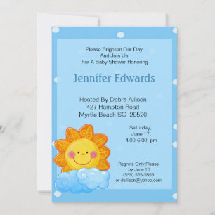Sunshine Birthday Invitation Kaart