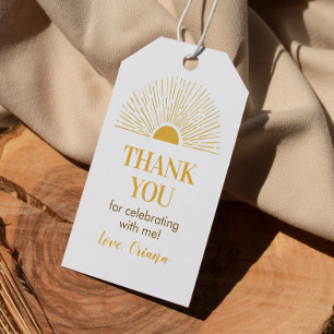 Sunshine Birthday Party Dank u Label Cadeaulabel