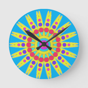 Sunshine Blue Sky Ronde Klok