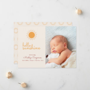 Sunshine Boho Baby Faire-part