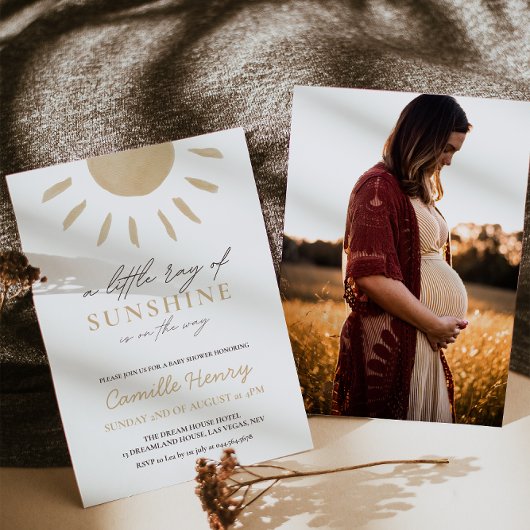 Sunshine Boho Baby shower Invitation