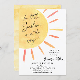 Sunshine Boho Baby shower Kaart