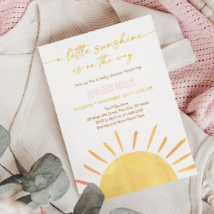 Sunshine Boho Baby shower Kaart