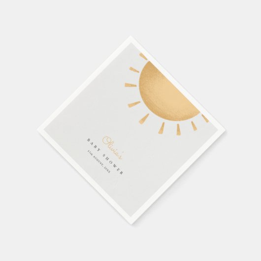 Sunshine Boho Baby shower Papier Servet (Hoek)