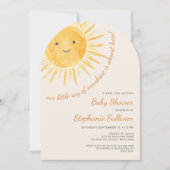 Sunshine Boho Genderneutrale Zon Baby shower Arch Kaart (Voorkant)