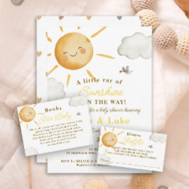 Sunshine Boho Sun Baby Shower Books for baby Notitiekaartje