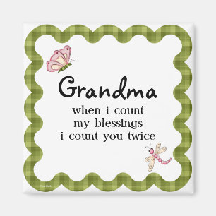 Sunshine Butterfly Grandma Blessings Gift Magneet