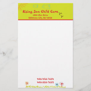 Sunshine Child Care Briefpapier