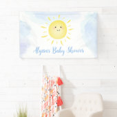 Sunshine Clouds Blue Boy Baby shower Spandoek (Insitu)