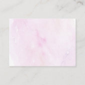 Sunshine Clouds roze Baby shower Diaper Raffle Informatiekaartje (Achterkant)