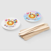 Sunshine Custom Naam Happy Birthday Handwaaier (Niet-gemonteerd)