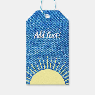 Sunshine Denim Baby shower achtergrond Custom Cadeaulabel