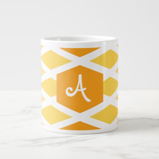 Sunshine Diamond Ombre Monogram Extra Grote Beker (Voorkant)