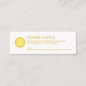 Sunshine Diaper Raffle Mini Enclosure Kaart Mini Visitekaartje (Voorkant)