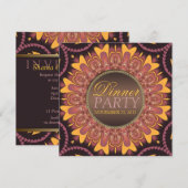 Sunshine Earth Love Dinner Party Uitnodiging (Voorkant / Achterkant)