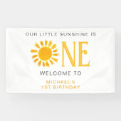 Sunshine Eerste Verjaardag Welkom Spandoek (Horizontaal)