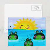 SUNSHINE en Briefkaart van kikkers (Voorkant / Achterkant)
