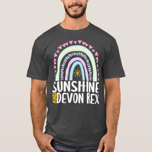 Sunshine en Devon Rex Schattigee Regenboog Gift vo T-shirt