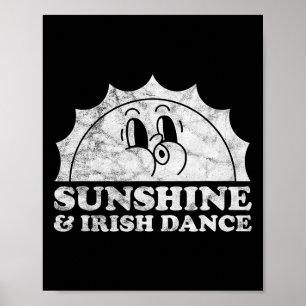 Sunshine en Irish Dance Retro Sun Irish D Poster