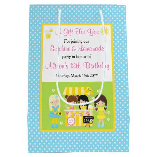 Sunshine en limonade medium cadeauzakje (Achterkant)