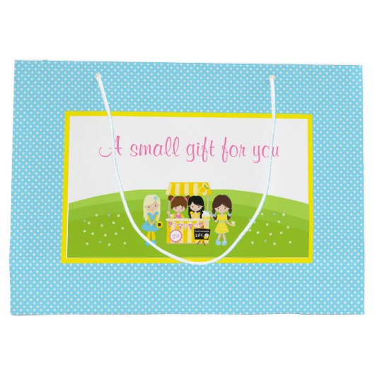 Sunshine en limonade verjaardagsfeestje groot cadeauzakje (Achterkant)