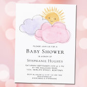 Sunshine et nuages Invitation Baby shower de la fi