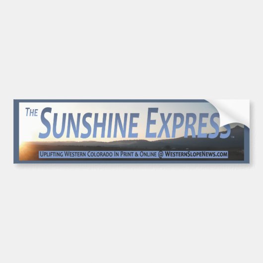 Sunshine Express Official Banner Bumpersticker (Voorkant)