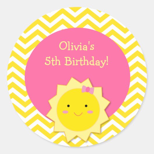Sunshine Favor Stickers (Voorkant)